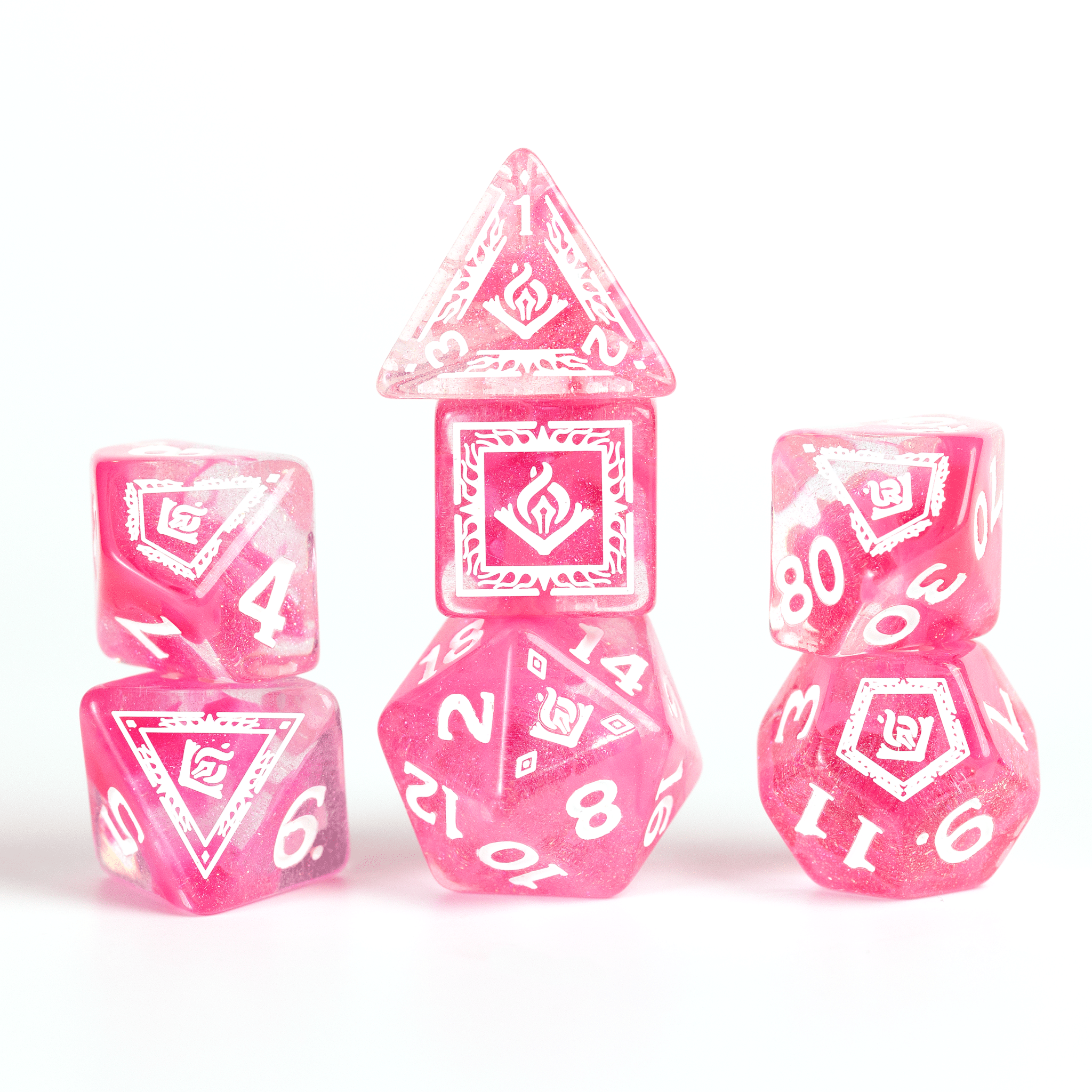 Sirius Dice D&D Adventure Dice Set Wizard: Fuchsia image 0